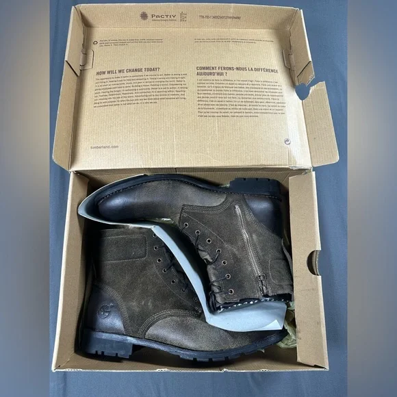 Timberland Men's Dark Brown Lace-Up Boots - Picture 1 of 10